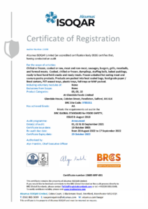 ISOQAR Certificate - Glendale Foods Limited